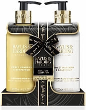 Düfte, Parfümerie und Kosmetik Set - Baylis & Harding Sweet Mandarin & Grapefruit Luxury Hand Care Gift Set (h/wash/300 + h/b/lot/300ml)