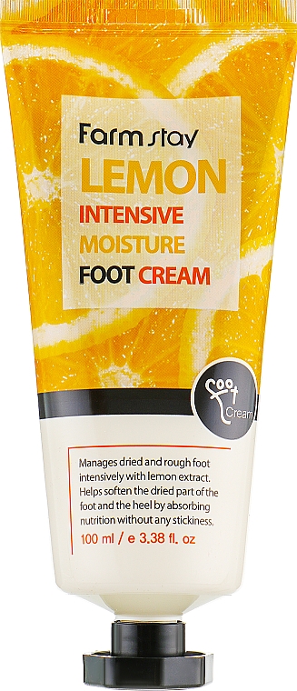Intensiv feuchtigkeitsspendende Fußcreme mit Zitronenextrakt - FarmStay Lemon Intensive Moisture Foot Cream