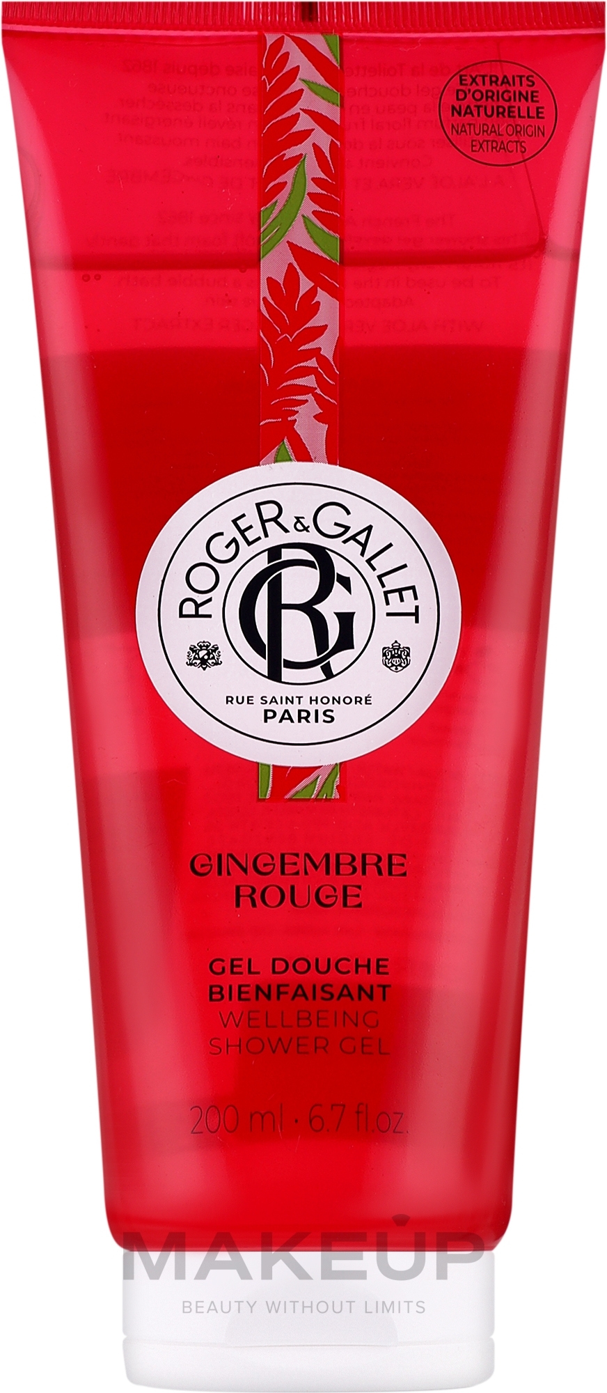 Roger&Gallet Gingembre Rouge Wellbeing Shower Gel - Duschgel — Bild 200 ml