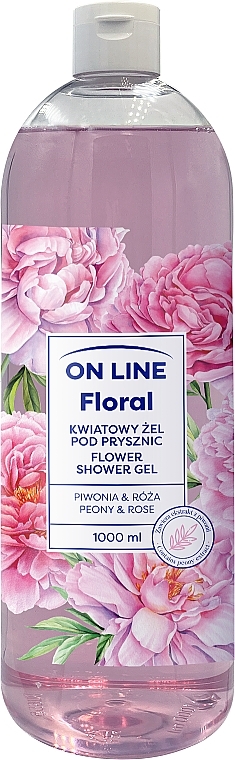 Duschgel Pfingstrose und Rose - On Line Floral Flower Shower Gel Peony & Rose — Bild N1