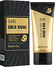 Düfte, Parfümerie und Kosmetik Peel-Off Gesichtsmaske mit 24K Gold und Schneckenextrakt - FarmStay 24K Gold Snail Peel Off Pack