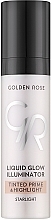 Düfte, Parfümerie und Kosmetik Flüssiger Primer & Highlighter - Golden Rose Liquid Glow Illuminator Tinted Prime & Highlight