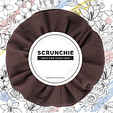 Düfte, Parfümerie und Kosmetik Scrunchie-Haargummi braun Suede Classic - MAKEUP Hair Accessories