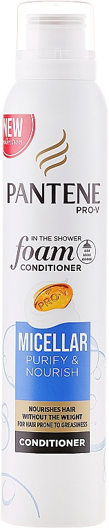 Pflegender schäumender Mizellen-Conditioner für das Haar - Pantene Pro-V Micellar Purify & Nourish Foam Conditioner — Bild N1