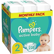 Düfte, Parfümerie und Kosmetik Windeln Active Baby 2 (4-8 kg) 228 St. - Pampers
