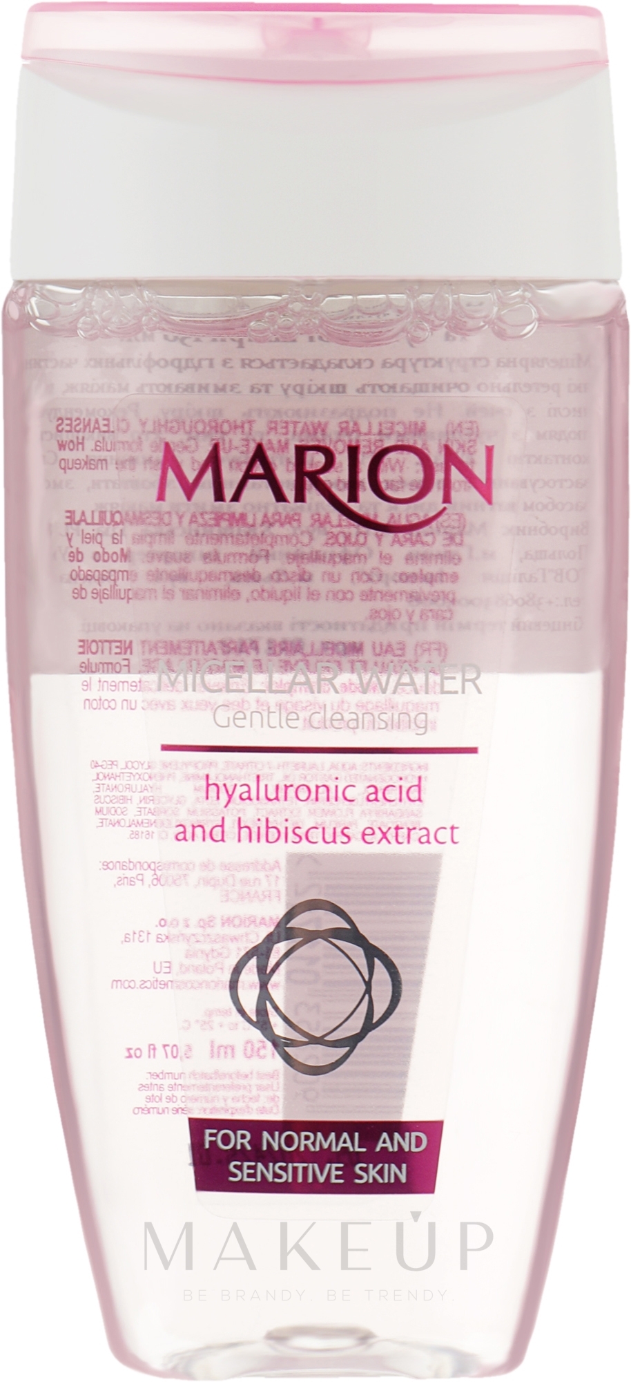 Mizellen-Reinigungswasser für normale und empfindliche Haut mit Hyauronsäure - Marion Geantle Cleansing Micellar Water — Bild 150 ml