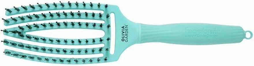 Haarbürste gebogen - Olivia Garden Fingerbrush Tropical Mint — Bild N2