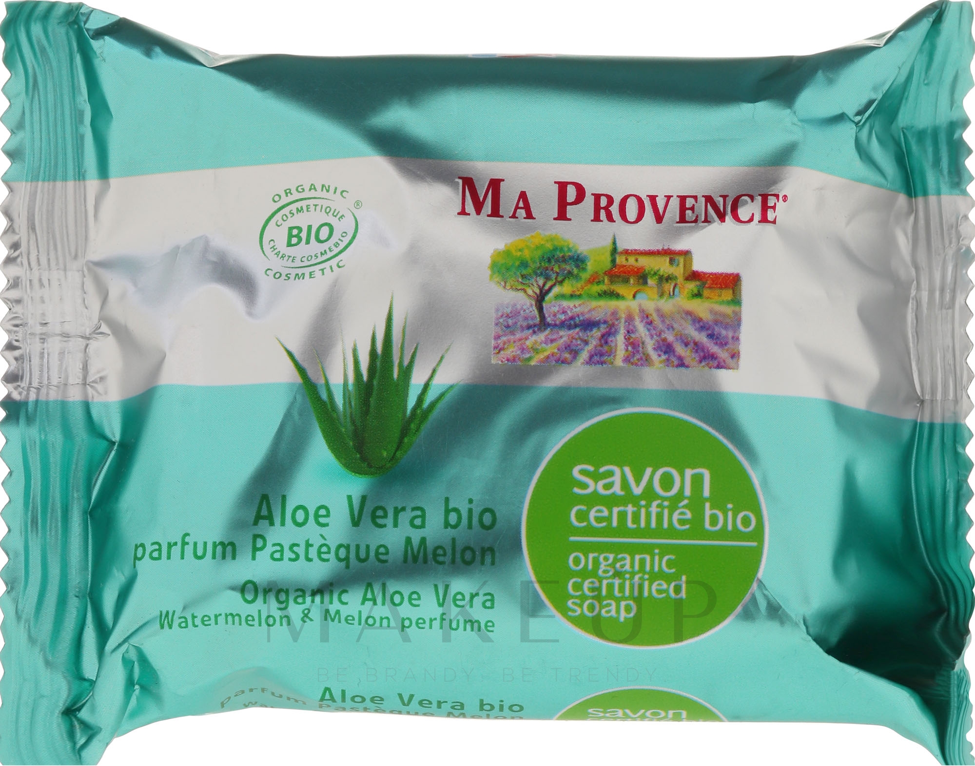 Bio Aloe Vera Körperseife mit Wassermelonen- und Melonenduft - Ma Provence Organic Soap — Bild 75 g
