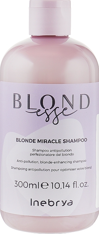 Schützendes Shampoo für ein perfektes Blond mit Kokosöl und Aloe Vera - Inebrya Blondesse Blonde Miracle Shampoo