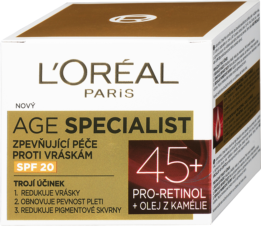 Tagescreme für reife Haut - L'Oreal Paris Age Specialist SPF 20Pro-Retinol Cream 45+ — Bild N3