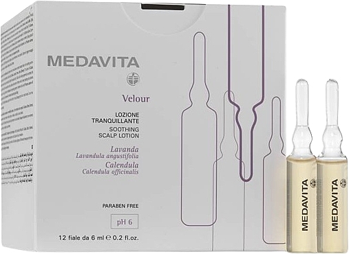 Beruhigende Kopfhautampullen - Medavita Velour Tranquilizing Lotion Ampoules — Bild N1