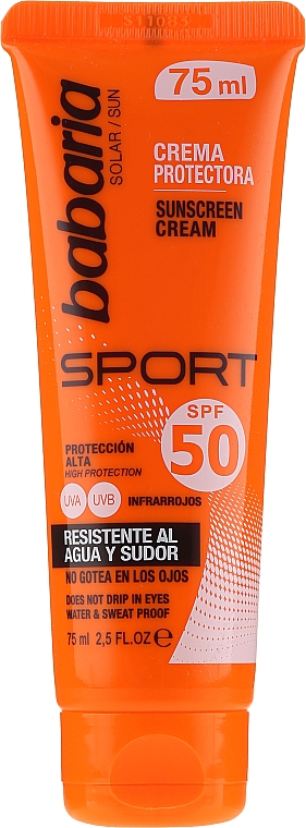 Sonnenschutzcreme für das Gesicht Sport SPF 50 - Babaria Sport Sunscreen Cream Spf 50 — Bild N1