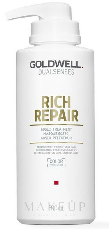 Regenerierende Maske für geschädigtes Haar - Goldwell Dualsenses Rich Repair 60sec Treatment — Foto 25 ml