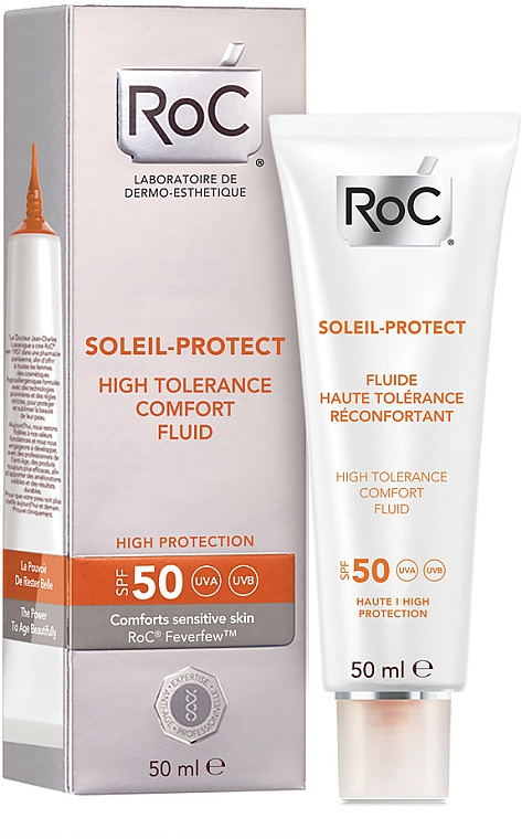 Sonnenschutzfluid für das Gesicht SPF 50 - RoC Soleil Protect High Tolerance Comfort Fluide SPF50