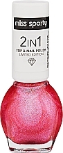 Nagellack - Miss Sporty 2In1 Top & Nail Polish Limited Edition — Bild N1