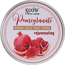 Verjüngendes Zuckerpeeling für das Gesicht mit Granatapfel - Eco U Sugar Jelly Face Scrub — Bild N1