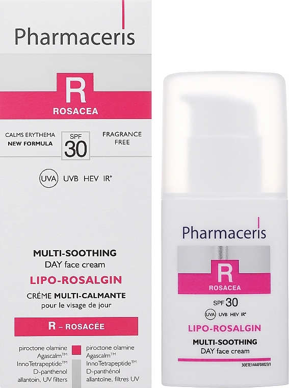 Beruhigende Gesichtscreme für trockene, normale und empfindliche Haut - Pharmaseris R Lipo Rosalgin Multi-Soothing Cream