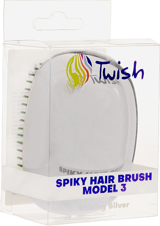 Entwirrbürste silber - Twish Spiky 3 Hair Brush Shining Silver