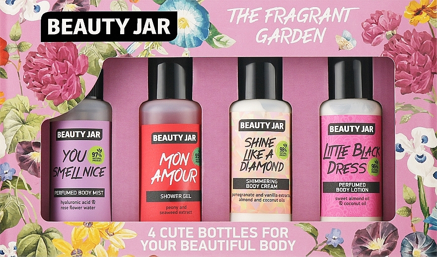 Körperpflegeset - Beauty Jar The Fragrant Garden (Körpernebel 80ml + Duschgel 80ml + Körpercreme 80ml + Körperlotion 80ml) — Bild N1