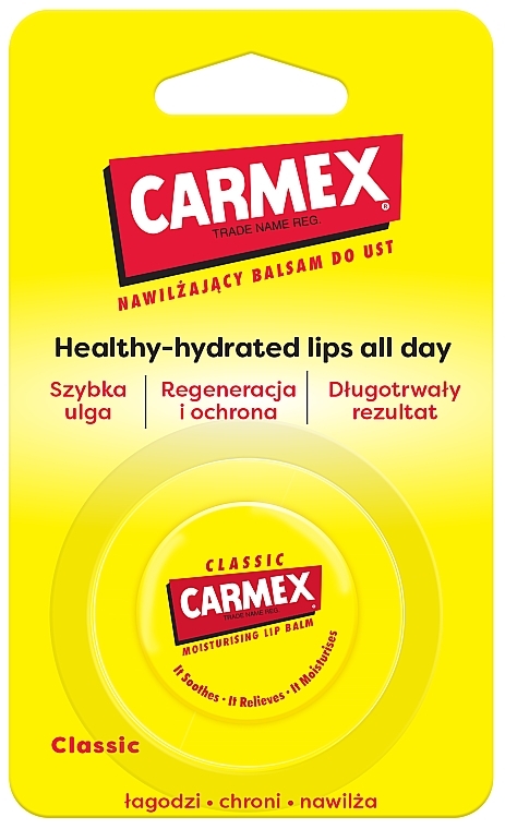 Feuchtigkeitsspendender Lippenbalsam für trockene und rissige Lippen - Carmex Lip Balm Original 