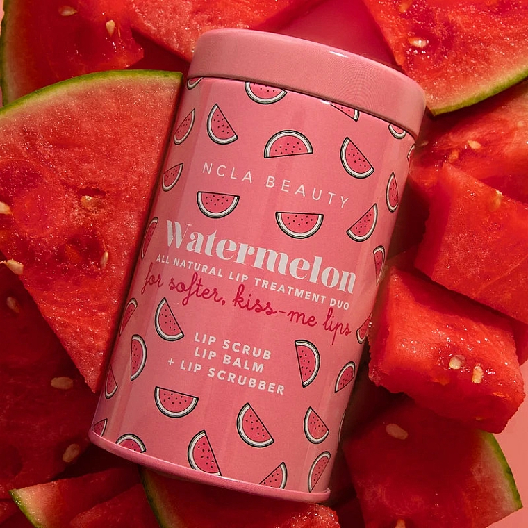 Set Wassermelone - NCLA Beauty Watermelon Lip Care (l/balm/10ml + l/scrub/15ml + scrubber) — Bild N2