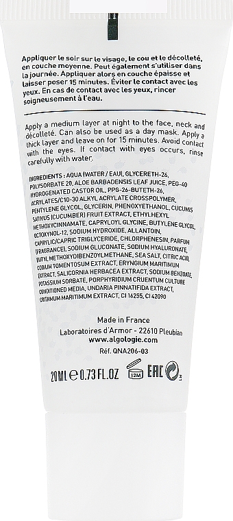 Tief feuchtigkeitsspendende Nachtmaske - Algologie Hydra Plus Hydra-Replenishing Sleeping Mask — Bild N2