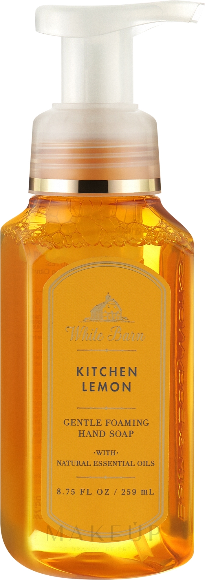 Handseife - Bath & Body Works White Barn Kitchen Lemon Gentle Clean Foaming Hand Soap  — Bild 259 ml