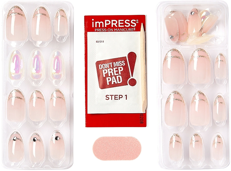 Set für künstliche Nägel mit Kleber - Kiss imPRESS Premium Press-On Manicure — Bild N3