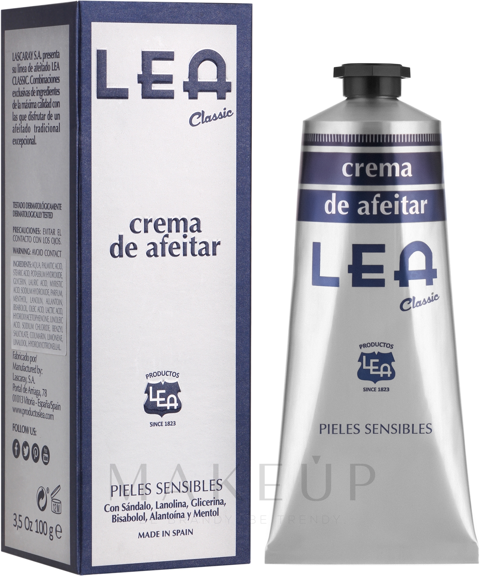 Rasiercreme - Lea Classic Sensitive Skin Shaving Cream — Bild 100 g