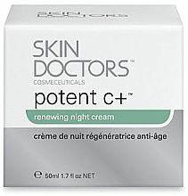 Düfte, Parfümerie und Kosmetik Regenerierende Nachtcreme für das Gesicht - Skin Doctors Potent-C+ Renewin Night Cream