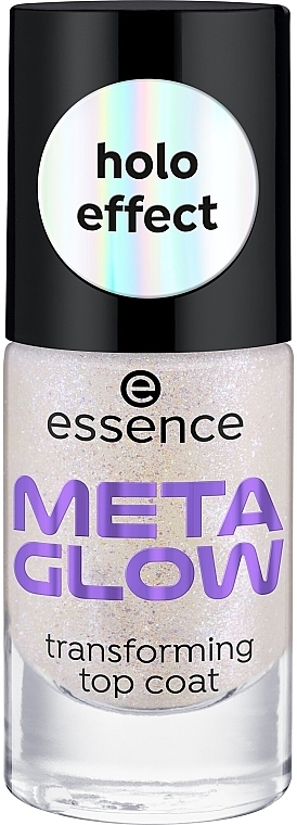 Nagelüberlack mit holografischem Effekt - Essence Meta Glow Transforming Top Coat — Bild N2