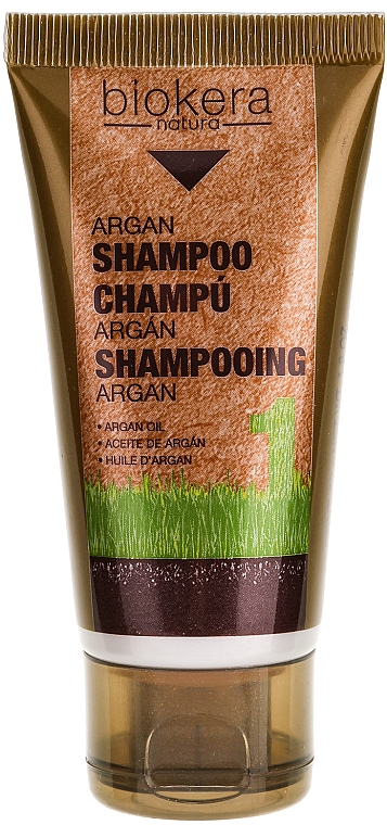 Shampoo mit Arganöl für trockenes und strapaziertes Haar - Salerm Biokera Argan Champoo — Bild N1