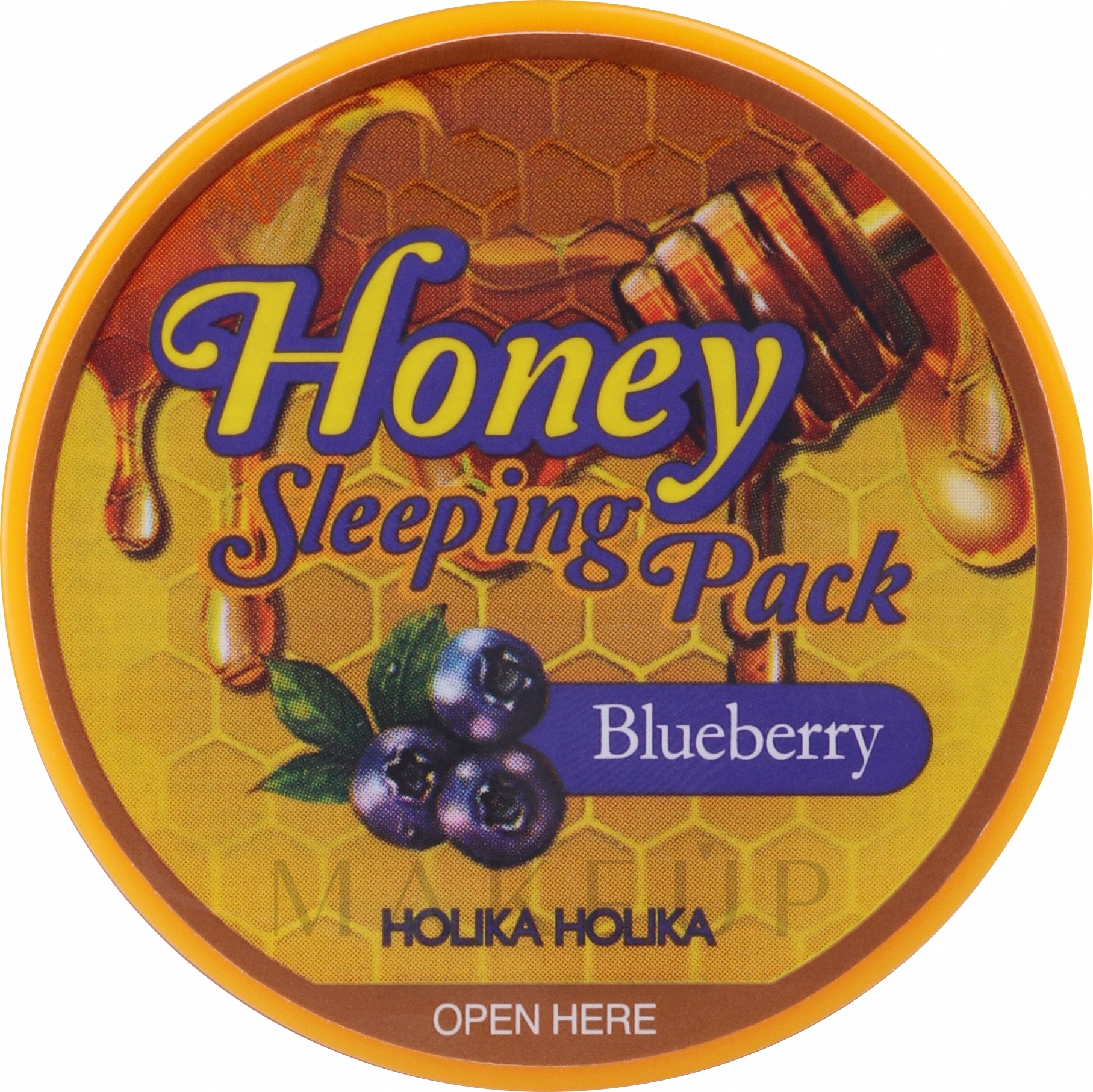Nachtmaske für das Gesicht mit Honig- und Blaubeerextrakt - Holika Holika Honey Sleeping Pack — Bild 90 ml