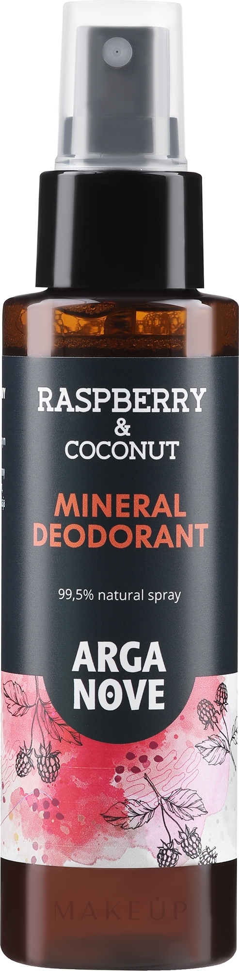Mineralisches Deospray mit Kokos und Himbeere - Arganove Natural Coconut & Raspberry Mineral Deodorant — Bild 100 ml