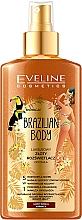 Düfte, Parfümerie und Kosmetik Highlighter für Körper mit Pfeffer- und Arganöl 5in1 - Eveline Cosmetics Brazilian Body Luxury Golden Body