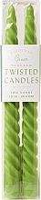 Verdrehte Kerze 25,4 cm - Paddywax Tapered Twisted Candles Green — Bild N1