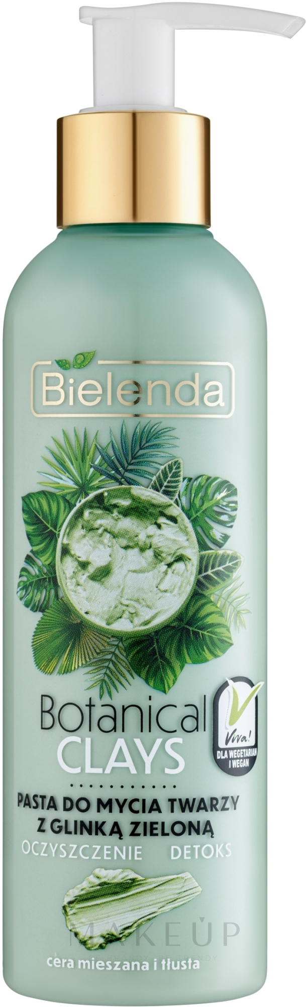 Entgiftende Gesichtsreinigungspaste mit grünem Ton - Bielenda Botanical Clays Vegan Face Wash Paste Green Clay — Bild 215 g