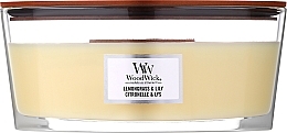 Duftkerze im Glas Lemongrass & Lily - Woodwick Hearthwick Flame Ellipse Candle Lemongrass & Lily — Bild N1