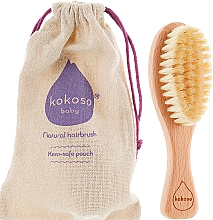 Haarbürste aus Holz mit Naturborsten - Kokoso Baby Natural Baby Hairbrush — Bild N2