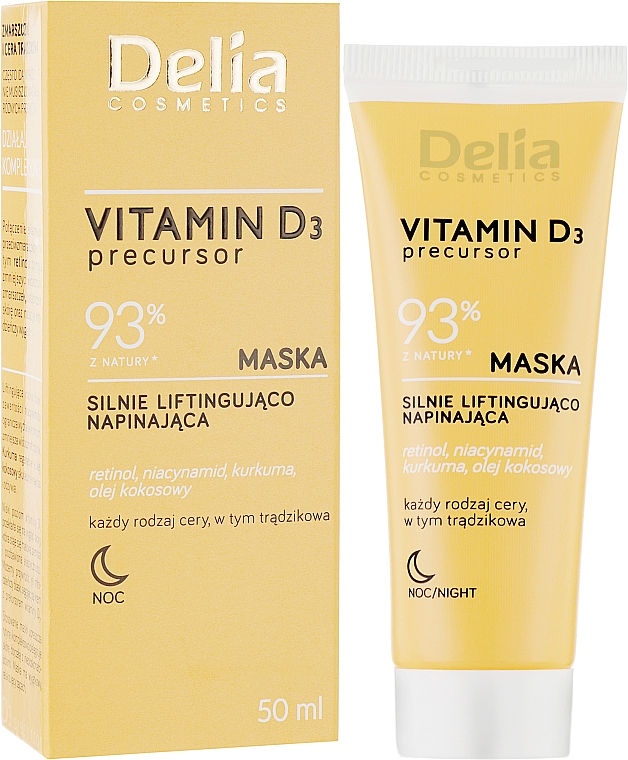 Lifting-Gesichtsmaske mit Vitamin D3 für die Nacht - Delia Vitamin D3 Precursor Night Mask — Bild N2