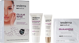 Anti-Aging Gesichtspflegeset - Sesderma Laboratories Sesmedical Cellular Repair (Hautcreme 15ml + Stärkende Creme 35ml + Peelingtüche 5x5ml) — Bild N1