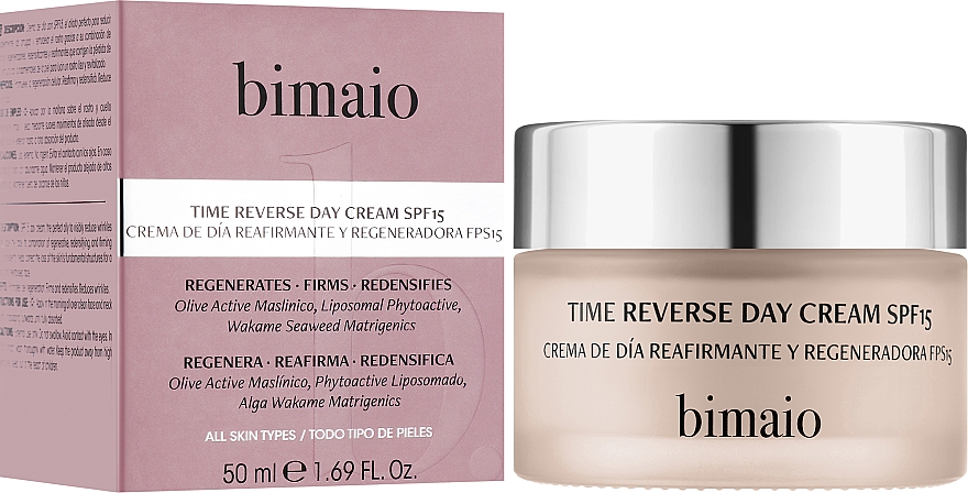Revitalisierende Tagescreme für das Gesicht SPF15 - Bimaio Time Reverse Cream SPF15 — Bild N2