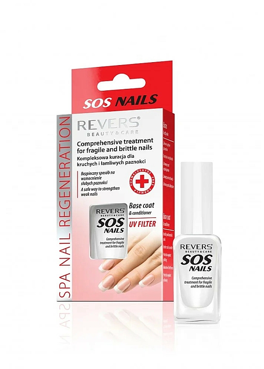 Regenerierender Nagel-Conditioner mit UV-Filter - Revers SOS Nails Stronger Nails Nail Polish — Bild N1