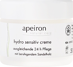 Ausgleichende Gesichtscreme mit beruhigendem Sandelholz für sensible, gereizte und Mischhaut - Apeiron Hydro Sensitiv Cream 24h — Bild N2