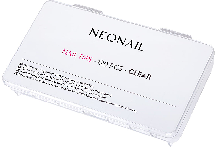 Transparente Nageltips mit langer Klebefläche 120 St. - NeoNail Professional Nail Tips Clear — Bild N1