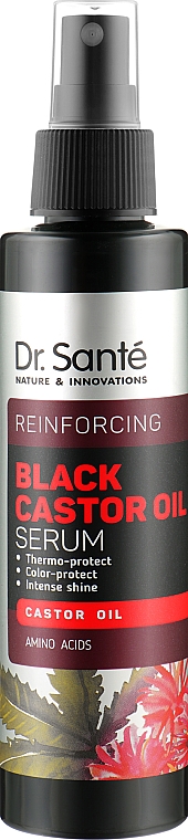 Stärkendes Haarserum mit schwarzem Rizinusöl - Dr. Sante Black Castor Oil Serum — Bild N1