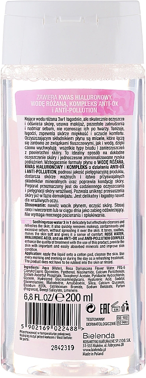 Mizellen-Reinigunswasser mit Rosenwasser für sensitive Haut - Bielenda Rose Care Micellar Water For Sensitive Skin — Bild N4