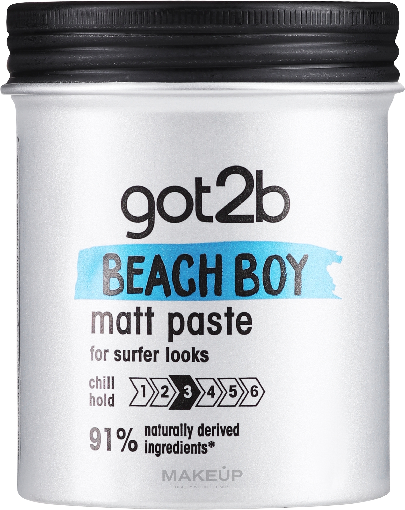 Mattierende Haarpaste - Got2b Beach Boy Matt Paste Chill Hold 3 91% Naturally Derived Ingredients — Bild 100 ml