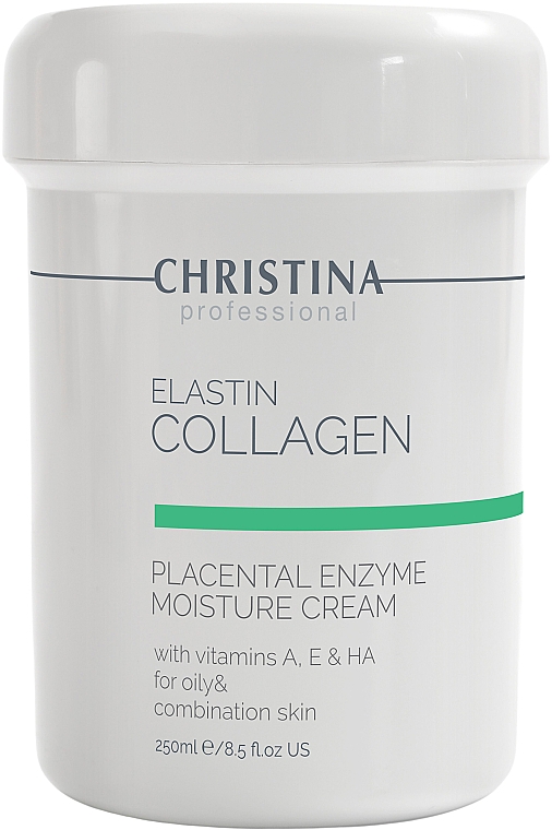 Feuchtigkeitscreme mit Enzymen, Kollagen und Elastin für fettige und Mischhaut - Christina Elastin Collagen With Vitamins A, E & HA Moisture Cream — Foto N2