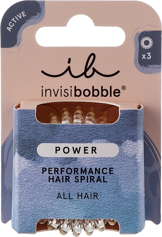 Spiral Haargummi - Invisibobble Power Crystal Clear Perfomance Hair Spiral  — Bild N1
